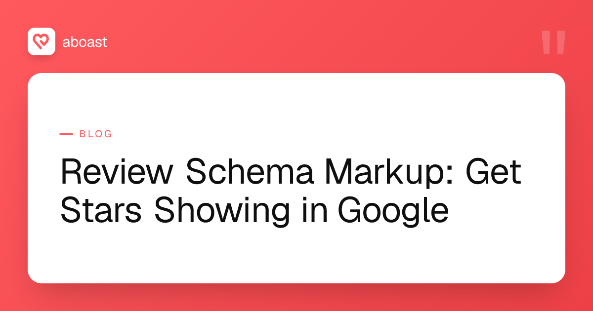 Review Schema Markup: Get Stars Showing in Google